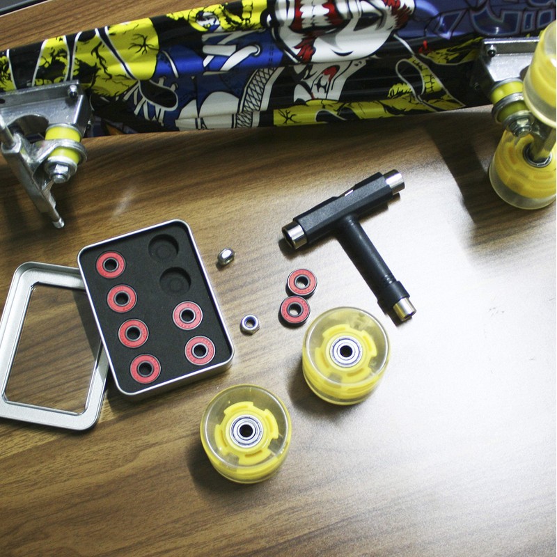 Senston 8 Pieces Bearings Skateboard High Speed Double Shielded Ceramic