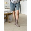 Women's golf socks cashmere wool golf knee socks shirring long