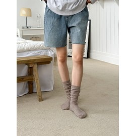 Women's golf socks cashmere wool golf knee socks shirring long neck socks / 여성골프양말 캐시미어 울 골프 니삭스 셔링 장목양말