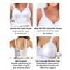 Exquisite Form womens Back Close Longline Bra, White, 38B US