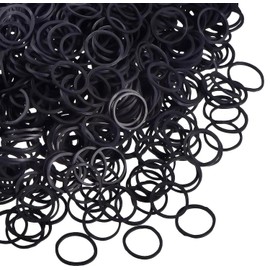Paquete de 1000 Piezas Mini Liga Plástica Negra Cabello para Dama