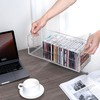 MyGift Modern Premium Clear Acrylic Stackable CD Holder Rack with