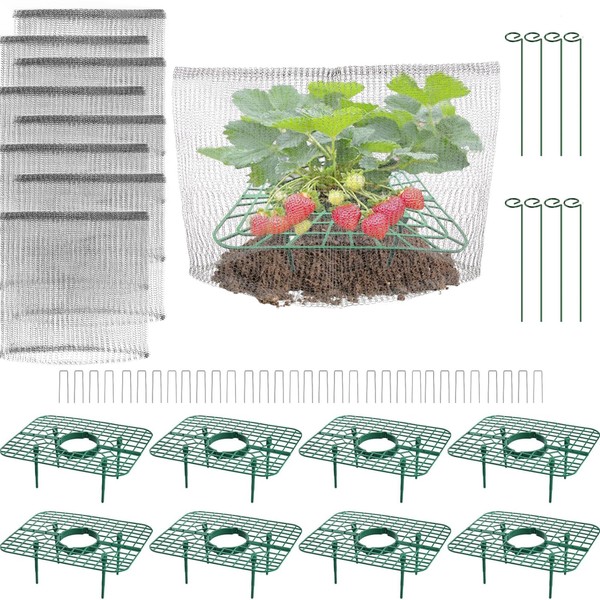 TineDew 8 Sets Strawberry Plant Support with Stainless Steel mesh