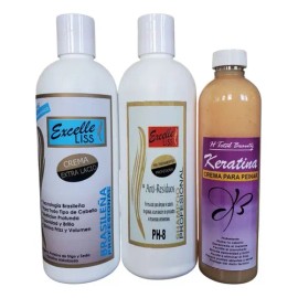 Keratina Brasileña Alaciante E Hidratante + Shampoo 500 Ml