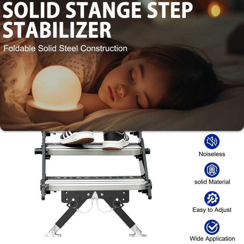 RV Step Stabilizer Kit for Travel Trailers/5th Wheels/Motorhomes, Camper Steps