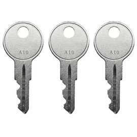 (3) KeyPower A3 Cash Drawer Key for APG Series 100 and 4000 Cash Drawers, Pre Cut to Code A1 - A10, Compatible with APG A3 Code Locks (PK-8K-A3)