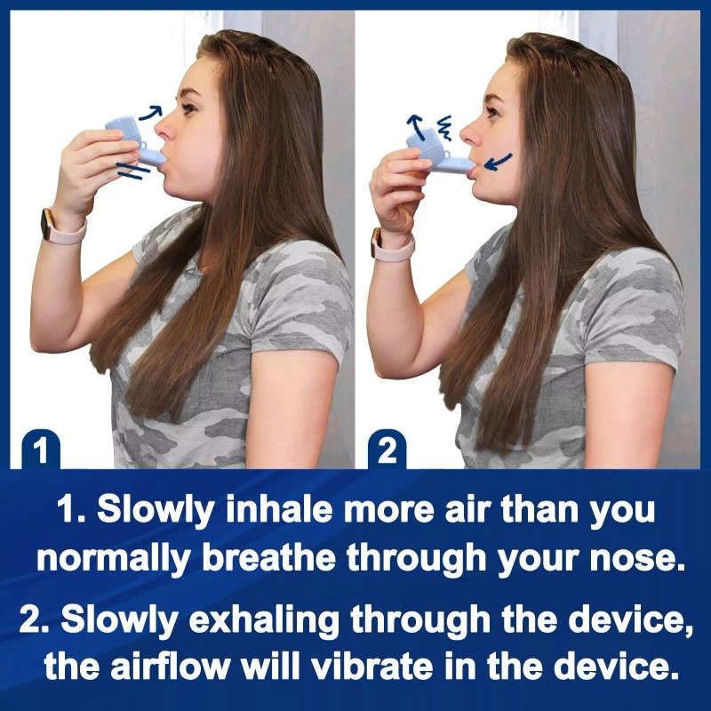 TyeinGo mucus clearance and lung expansion device flutter valve mucus