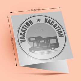 1 x Greeting Card BW - Camper Van Bus Motorhome Camping - Blank Birthday Celebration Anniversary #40699