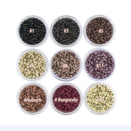 KOCONI Nano rings Nano beads Micro Rings Micro Beads Rings Micro Nano Beads Nano Ring (200Pcs Nano Ring, 3 Dark Brown)