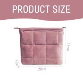 1 Velvet Makeup Bag, Large Capacity Storage Bag, Women's Travel Makeup Bag, Convenient Storage Tool.