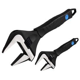 MAXPOWER 10 inch Adjustable Wrench, Wide Jaw Capacity 2 inch (50 mm)