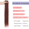 Leeven 24 Inch Copper Red Dreadlock Extension 40 Strands Synthetic