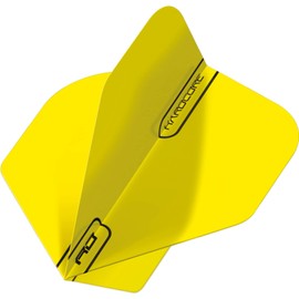 RED DRAGON Hardcore XT Colours Extra Thick Standard Dart Flights - 5 Sets Per Pack (15 Dart Flights in Total) (Fluoro Yellow)