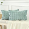 JOTOM Set of 2 Corduroy Soft Cushion Covers, Modern Cushion