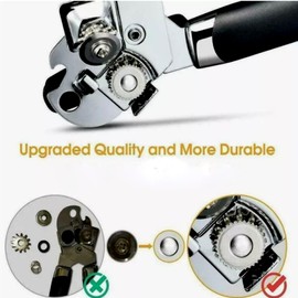 NTEK Tin Openers Can Opener, Manual Stainless Steel Tin Openers with Non-Slip Handle Can Openers, Smooth Edge, Perfect Kitchen Tool