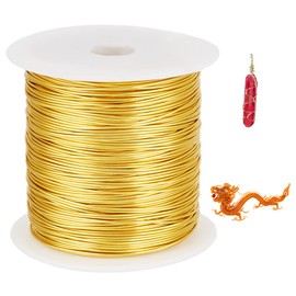PH PandaHall 55 m 14K Gold-Plated Jewellery Wire, 0.8 mm Bead Wire, 20 Gauge Craft Wire, Copper Wire, Metal Wire, Tarnish-Proof Wire for Jewellery Making, DIY, Craft, Bracelet, Necklace, Earring