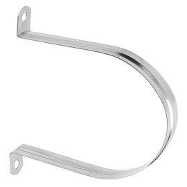 DTGN 150x18x110mm(LxWxH) Two Hole Strap - 1Pack - Good for Industrial 110mm Dia Pipe Fixing - 304 Stainless Steel Rigid Pipe Strap Clamp - Silver Tone