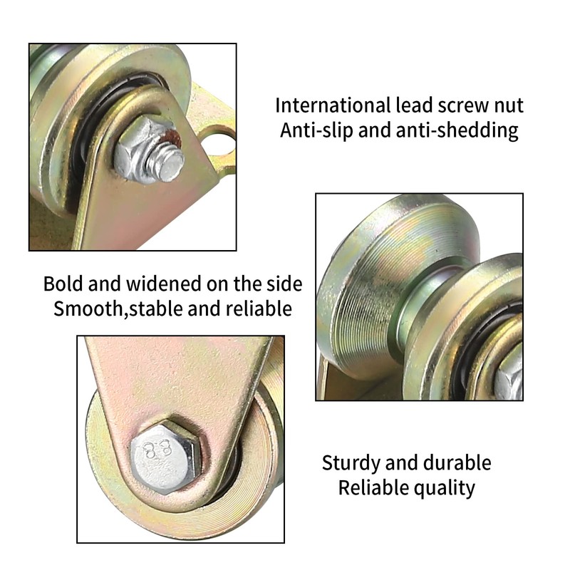 Pack of 4 Pulleys for Ropes, V-Groove Roller Wheel, Pulley,