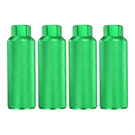 sourcing map 2 Pairs Bike Pegs Aluminum Alloy Rear Stunt Pegs Anti-Skid Back Seat Stands Fit 3/8" Axles for Mountain Bike BMX, Green