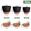 Vanslogreen Planters for Indoor Plants 3 Pack, 10/9/8 Inch Self