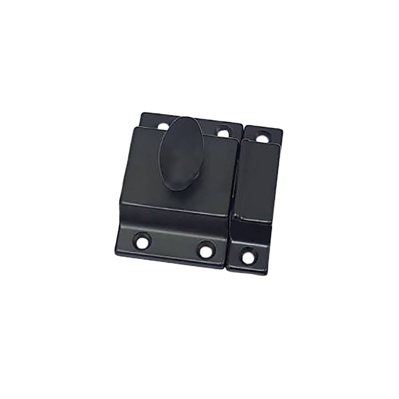 QCAA Traditional Large Oval Turn Cabinet Latch, Solid Brass, 2",