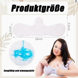 Pack of 5 Bra Inserts, Reusable Bra Inserts, Sweating Pads, Anti Wrinkles, Washable 3-Layer Cotton Underbust Sweat Protection for Women (White), White