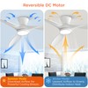 TALOYA 52 inch Ceiling Fans with Lights Remote Control, Modern