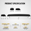 Partsam 3Pcs Smoked Lens Amber Cab Marker Lights Replacement for