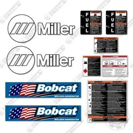 Aftermarket Fits Miller Bobcat 225 Decal Kit Generator Decals Replacement Stickers