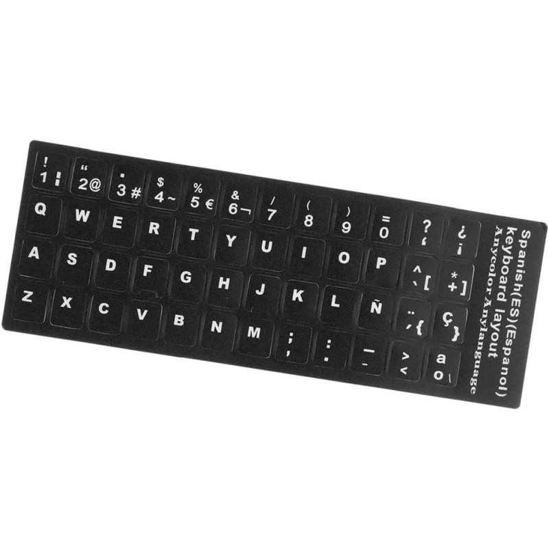 L&T Etiquetas Pegatinas Stickers Para Teclado En Español 2pzs