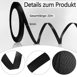 Gift Ribbon Black Packaging Ribbons 6 mm 23 m Gift Ribbon Black Gift Ribbon Christmas Ribbon Black Silk Ribbon Black Ribbon Decorative Bows & Ribbons