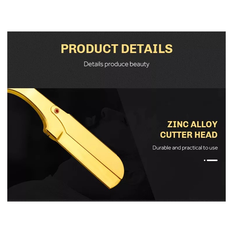 Giovanni Back Katana Straight Barber Razor - Black