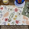 Highland Home Meadow Flowers 4-Pack Poly-Cotton Blend Placemats Manufactured in