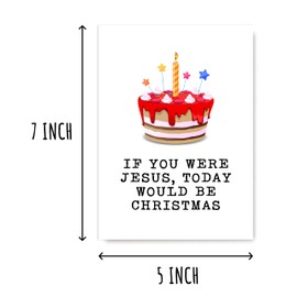 NTVShop If You Were Jesus - Today Would Be Christmas - Birthday Card Funny - Funny Birthday Card - Happy Birthday Card - Jesus Card