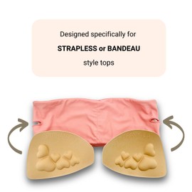 Epiphany LA Women's Strapless Style Push-up Padding Inserts for Swimsuits, Sports Bras, and Clothing (A-Cup (1 Pair))