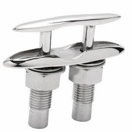 SUNOOM Pull Up Boat Cleats 316 Stainless Steel Hidden Flush Mount 6 Inch Retractable Boat Claet, Marine Cleat Pop Up Boat Cleats,Popup Cleat Yacht Marine Boat Dock Cleats Dock Boat Deck Cleat