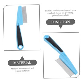 FRCOLOR 2pcs Comb for Kids Adults Fine Tooth Comb Dandruff Brush Metal Hair Pick Hair for Women Men Pets