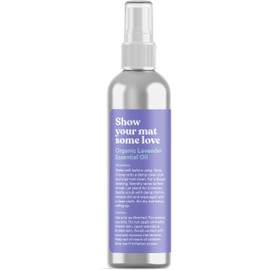 ASUTRA Yoga Mat Cleaner Spray (Peaceful Lavender - Aluminum Bottle), 4 fl oz - No Slippery Residue, Organic Essential Oils, Deep-Cleansing for Fitness Gear & Gym Equipment, Microfiber Towel Included