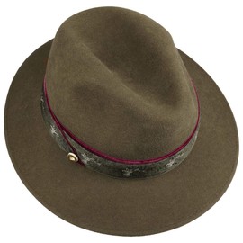 Lodenhut Manufaktur Women's Deertrim Felt Hat Women's Hat Traditional Hat Wool Felt Hat, olive