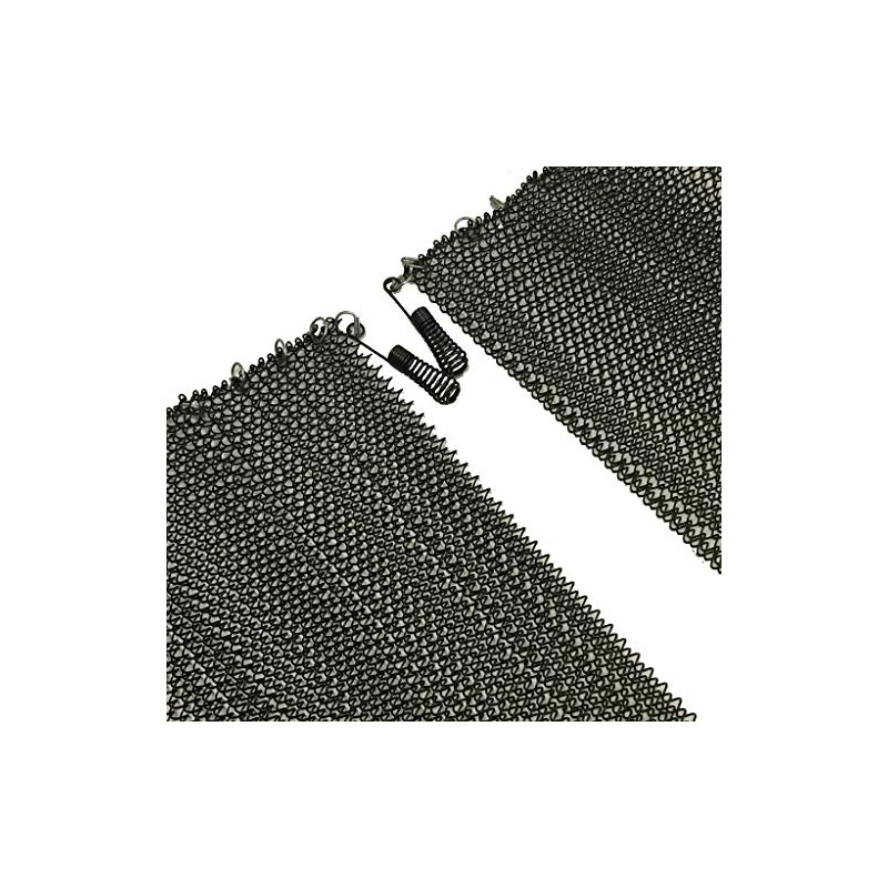 Fireplace Replacement Black Hanging Mesh Curtain Screens Two (2) Panels