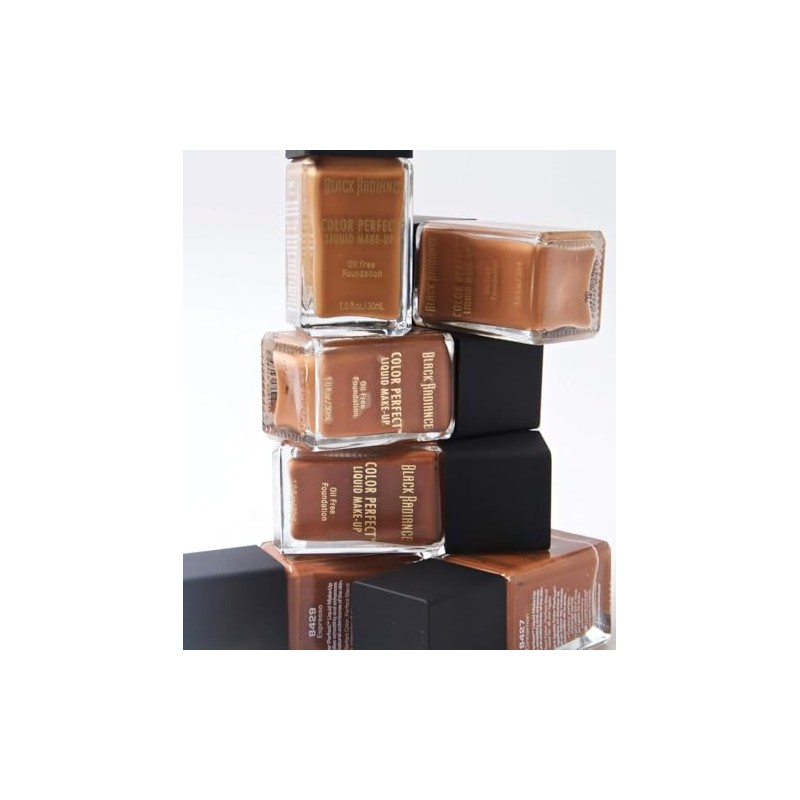 Black Radiance Color Perfect Liquid - Maquillaje de cobertura completa,