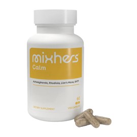 MIXHERS Calm Capsules | 30 Day Supply | Supports Relaxation & Cognitive Clarity | Sensoril Ashwagandha, Rhodiola, Lion’s Mane & 5-HTP | Dietary Supplement for Women