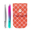 Expert Slant and Point Tip Tweezer Set with Exclusive Travel