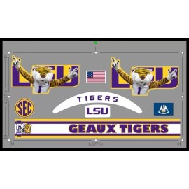Grumpys Graphics LSU Tigers Mini Helmet Alternate Decals - 3 designs to choose from - Mascot