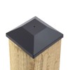 (32 Pack) New Wood Fence Post Black Caps 6X6 (5