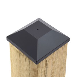 (32 Pack) New Wood Fence Post Black Caps 6X6 (5 5/8") Pressure Treated Wood Made In USA (32)