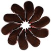 Andux Mesh Golf Iron Club Head Covers with Zipper Left