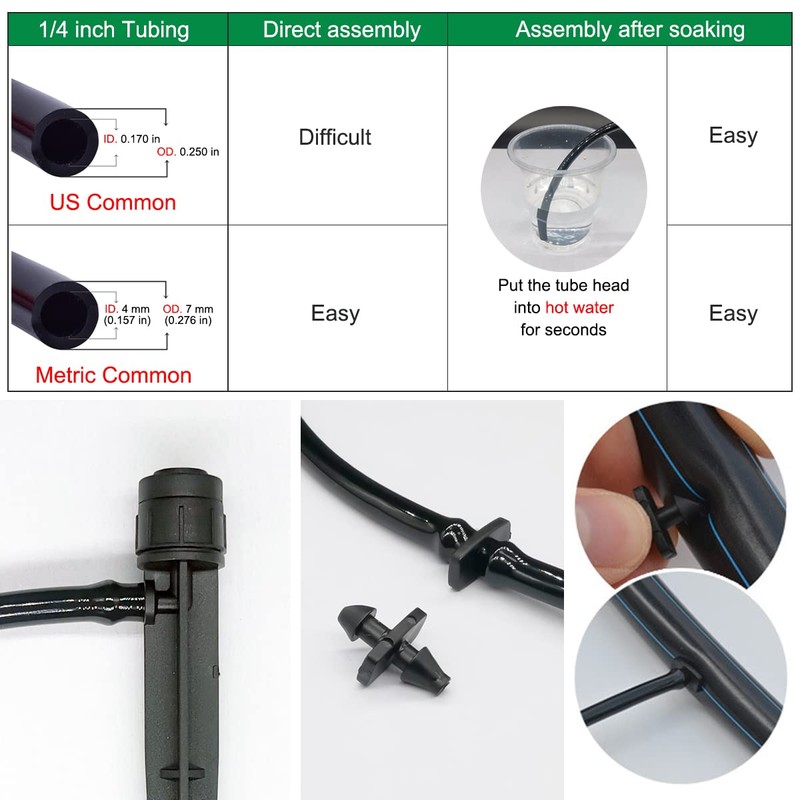 Topiverse 50 Pcs Drip Irrigation Emitters, Adjustable Flow 0-20 GPH
