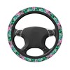Pink Hawaiian Flower Steering Wheel Cover Neoprene Material Most Cars