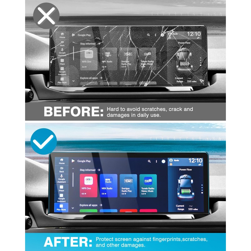 Karltys [Upgrade] 2 Pack 2023~2025 Honda Accord Hybrid 12.3-Inch Screen